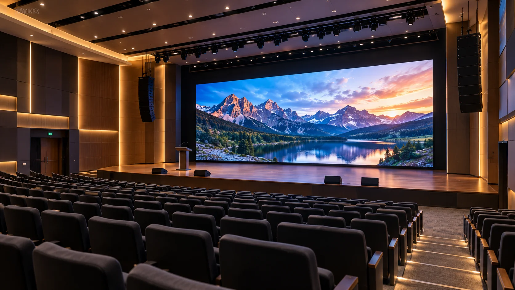 Auditorios con pantalla LED