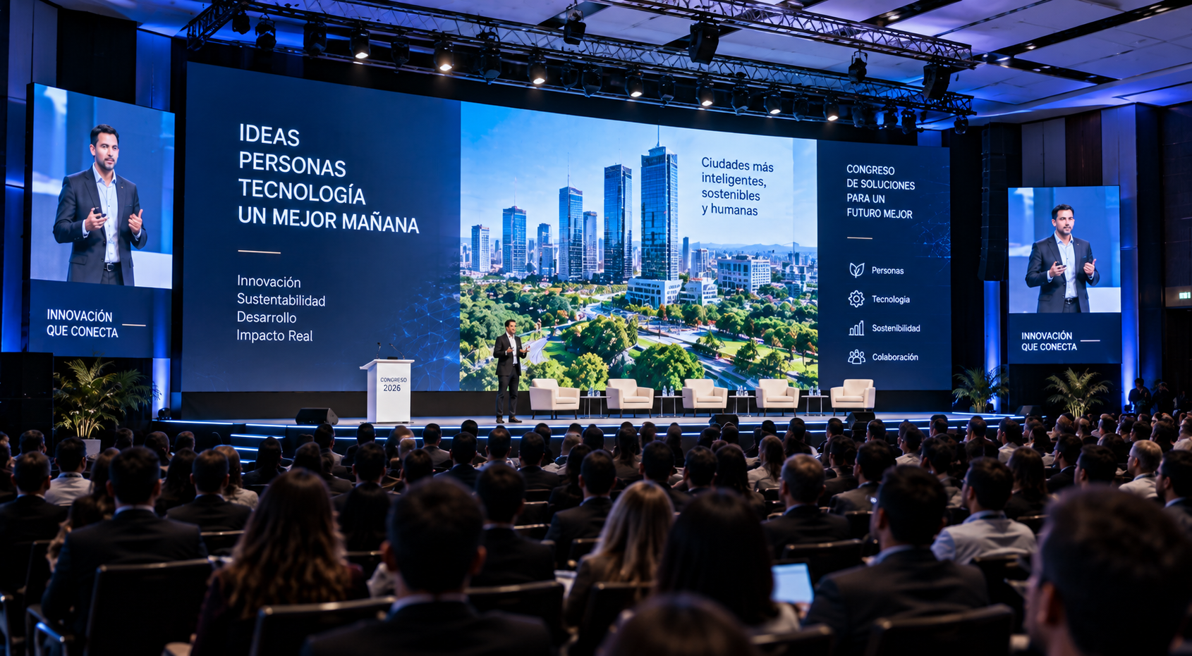 Congresos con pantalla LED