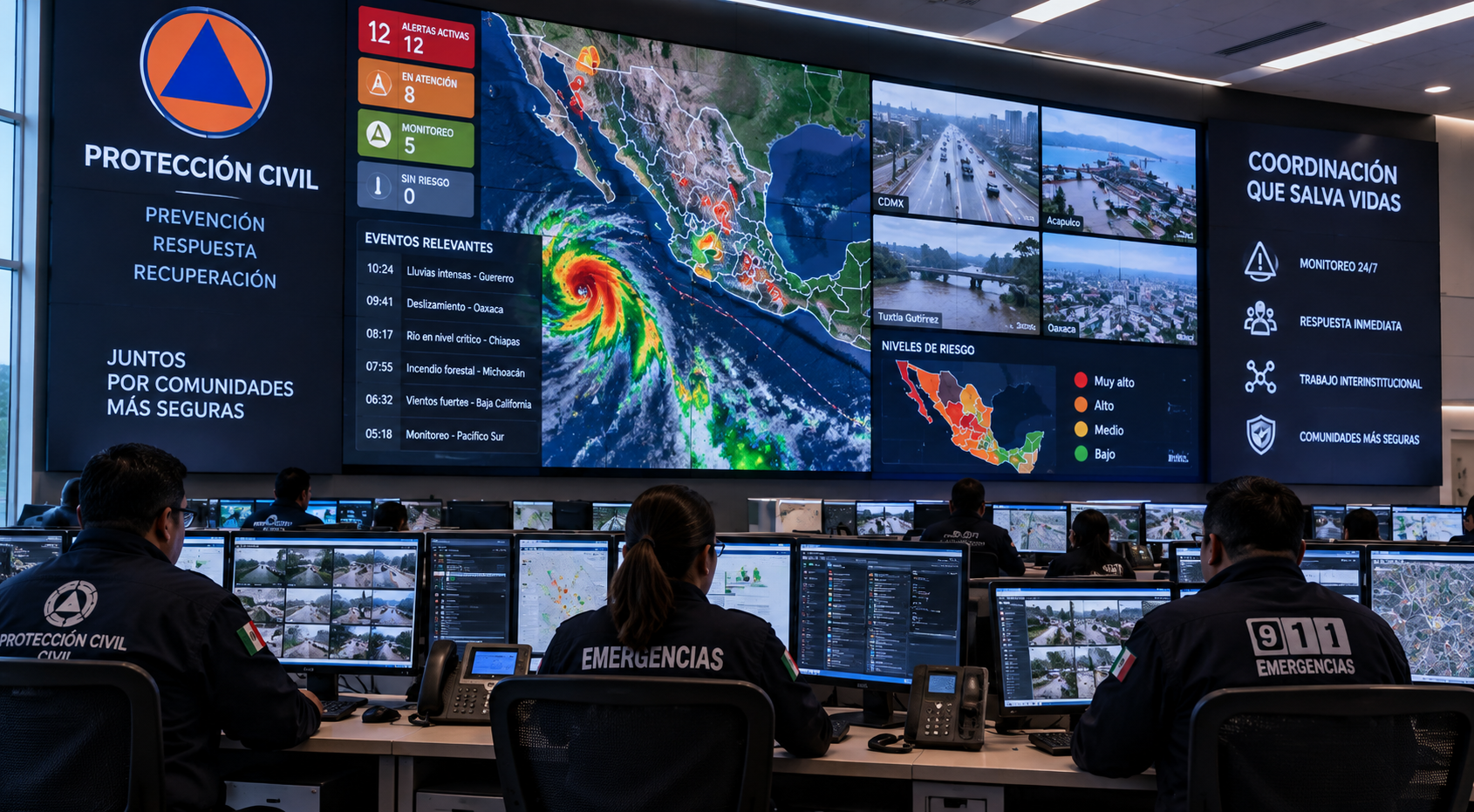 Emergencias con pantalla LED