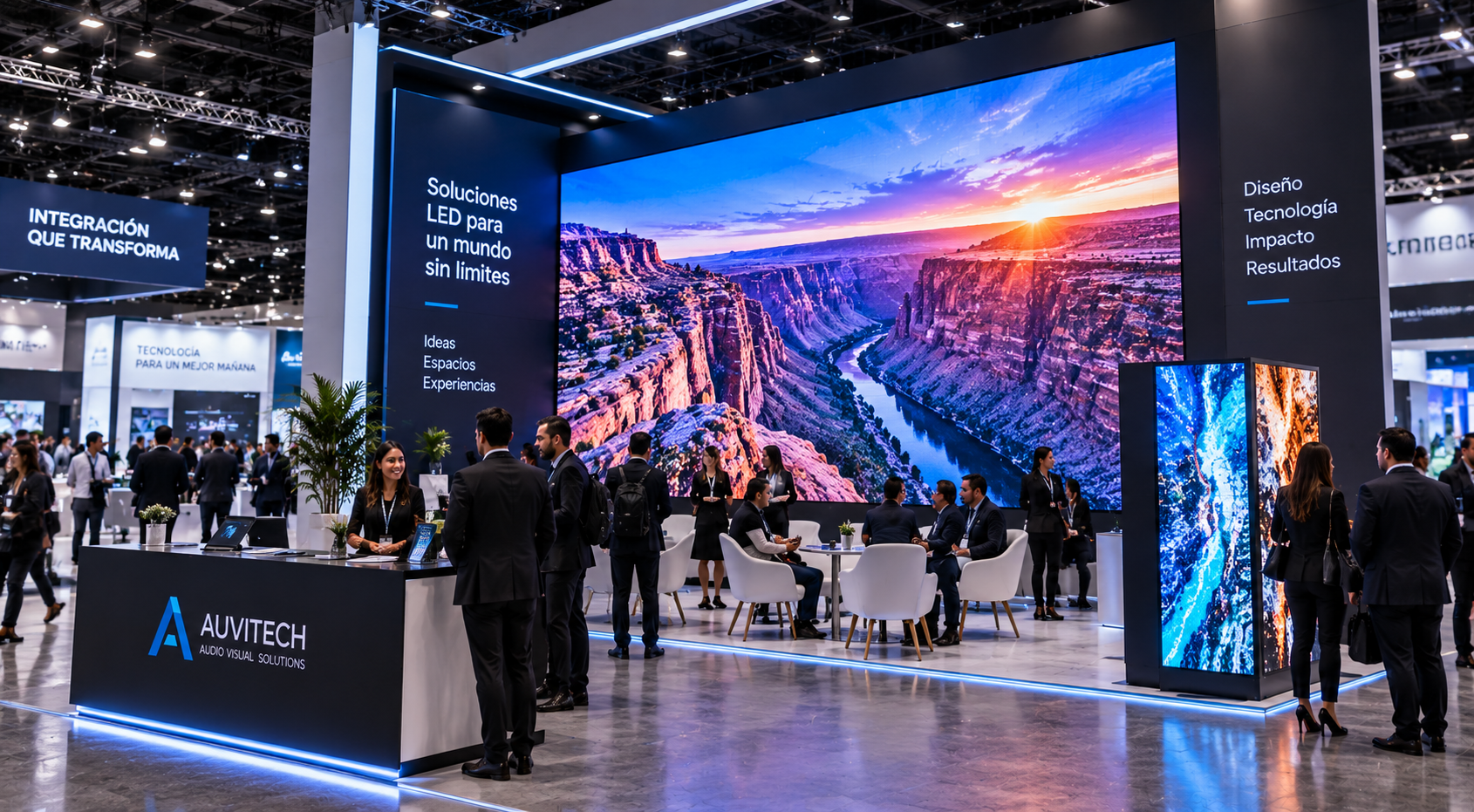 Expos con pantalla LED