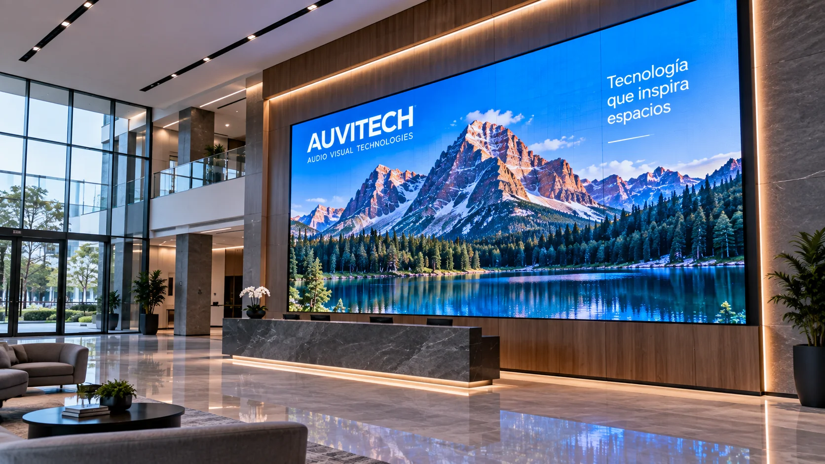 Integración arquitectónica con pantalla LED