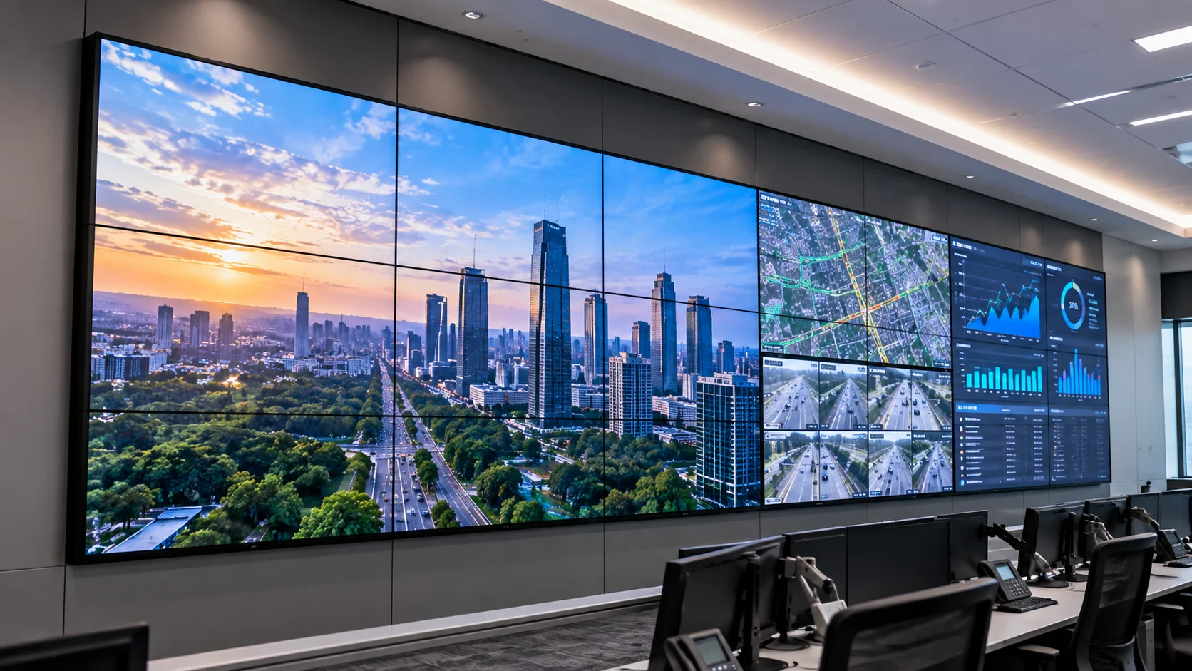 Videowall LCD con pantalla LED